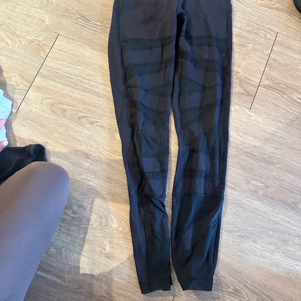 Lululemon Athletica Black Mesh Leggings